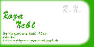 roza nebl business card