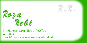 roza nebl business card